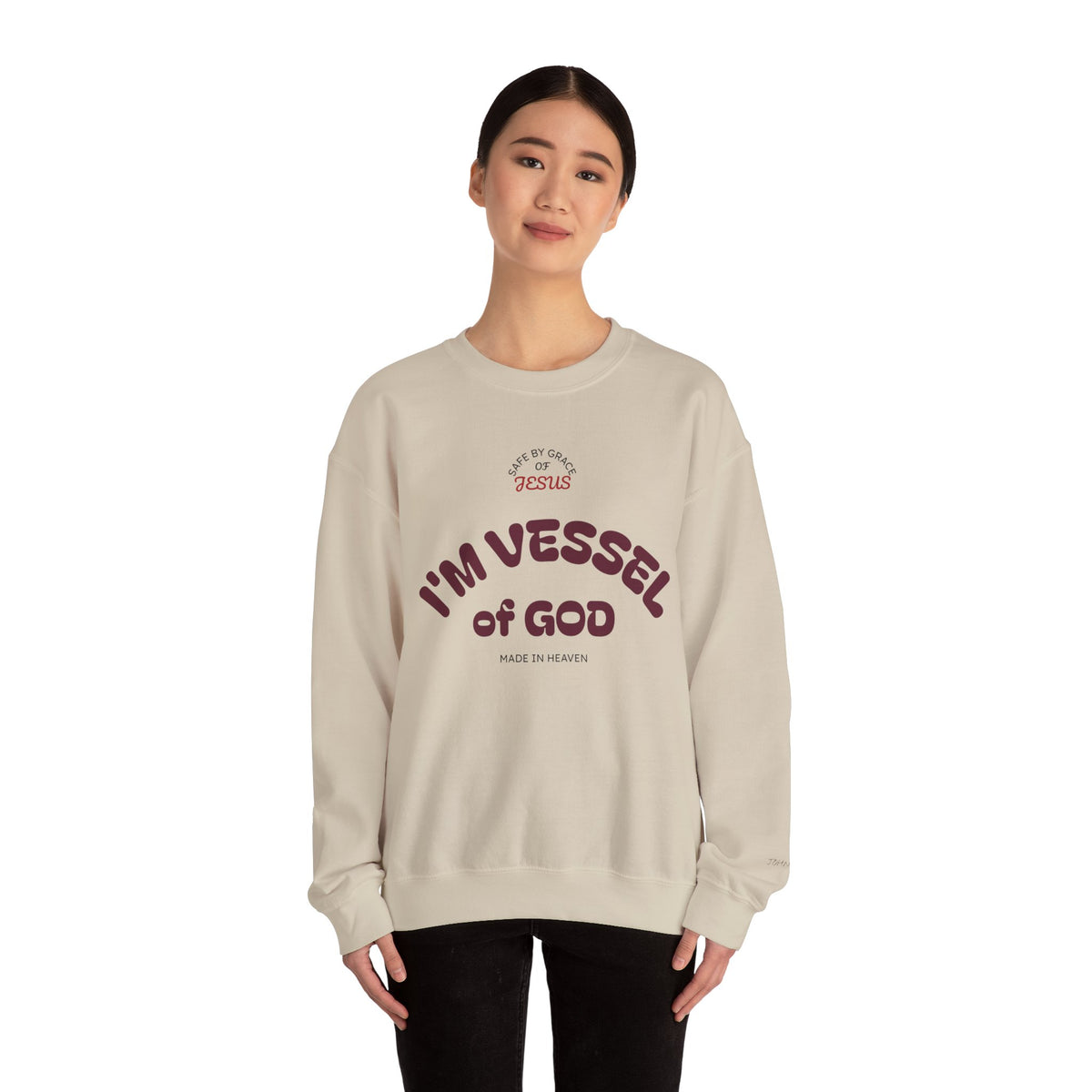 Vessel of God Crewneck Sweatshirt – Sand