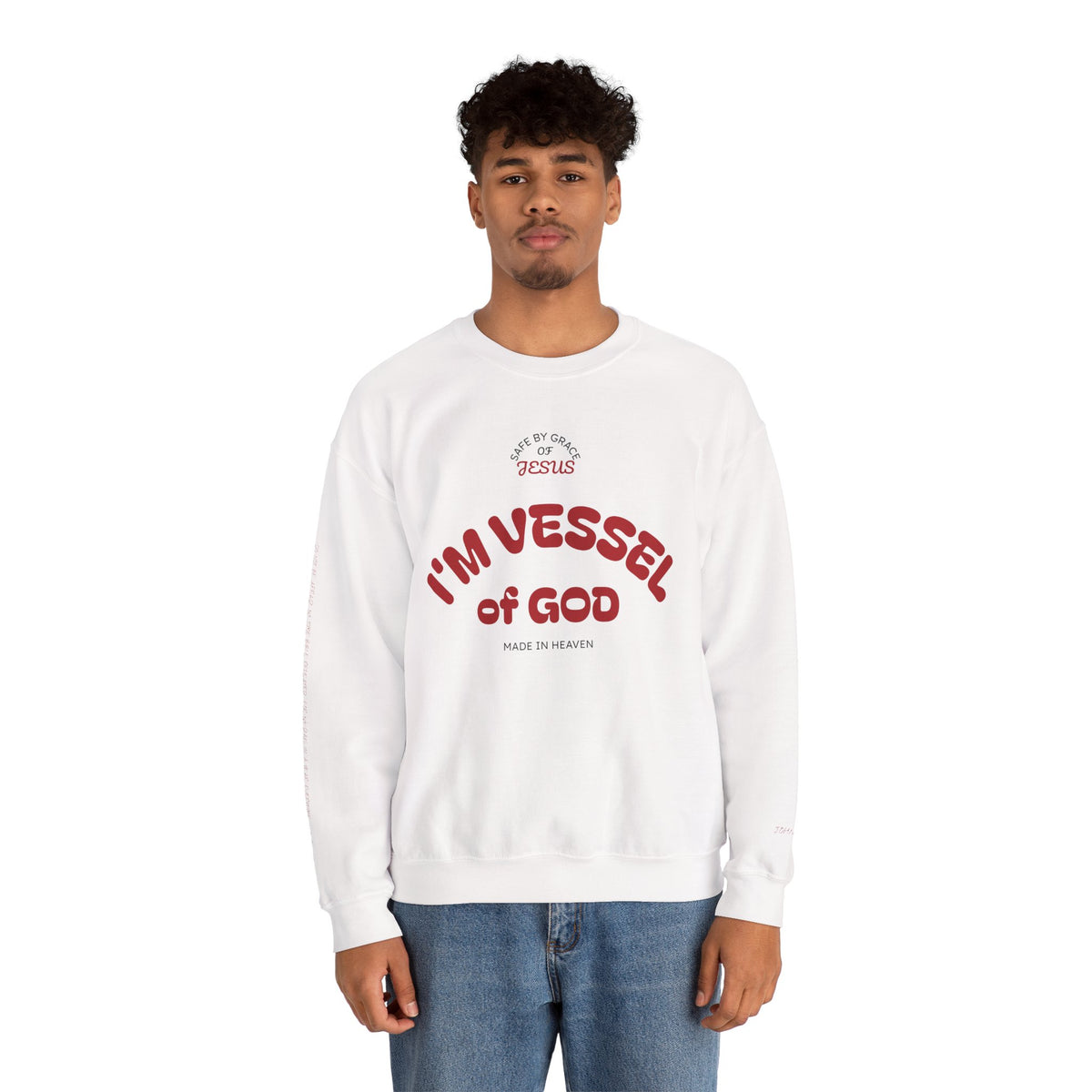 Vessel of God Crewneck Sweatshirt – White