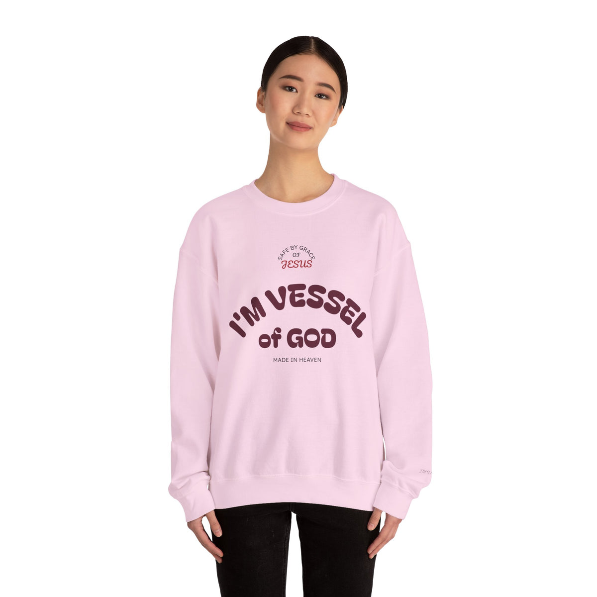 Vessel of God Crewneck Sweatshirt – Light Pink