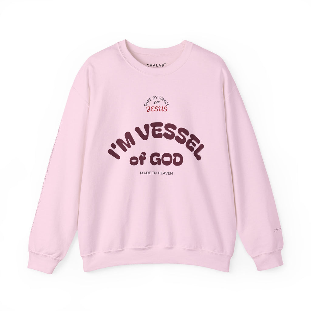 Vessel of God Crewneck Sweatshirt – Light Pink