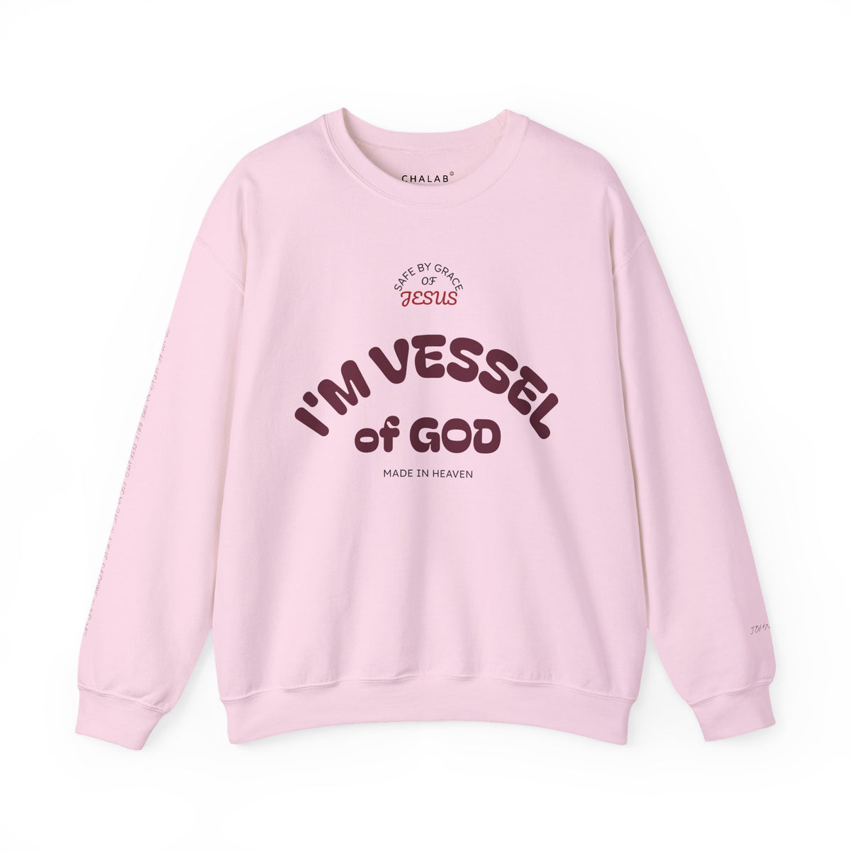 Vessel of God Crewneck Sweatshirt – Light Pink