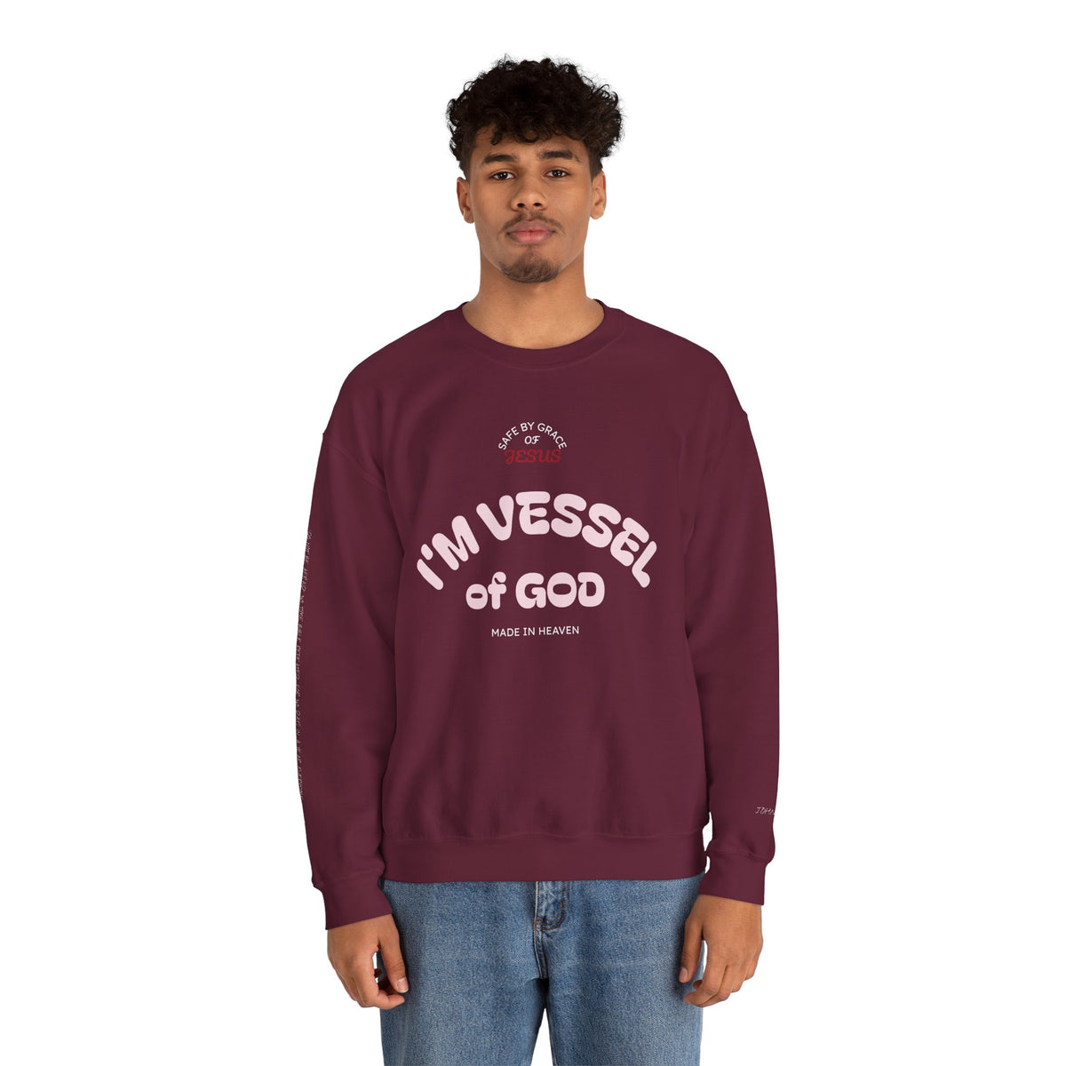 Vessel of God Crewneck Sweatshirt – Maroon