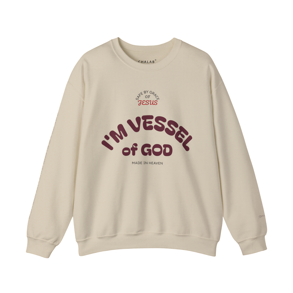 Personalised Logo Available-Vessel of God Crewneck Sweatshirt