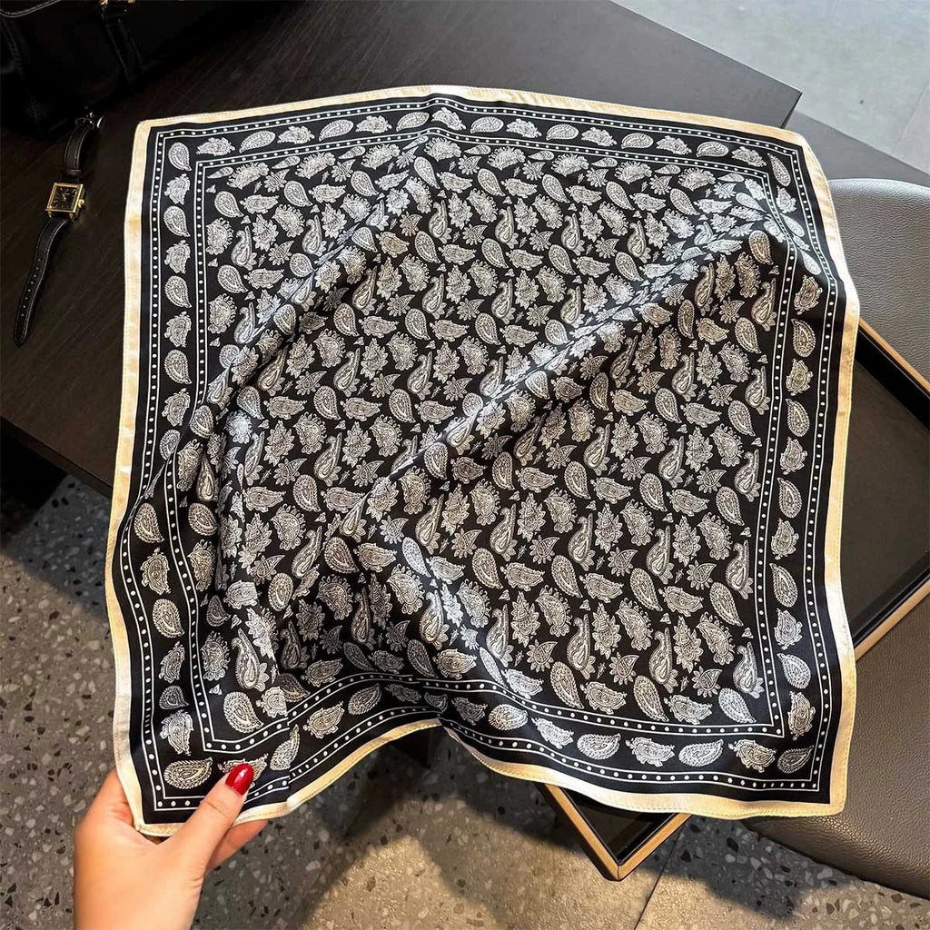 100% Real Silk Square Scarf – Luxury Bandana, Headband & Shawl Wrap