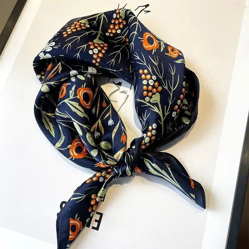 100% Real Silk Square Scarf – Luxury Bandana, Headband & Shawl Wrap