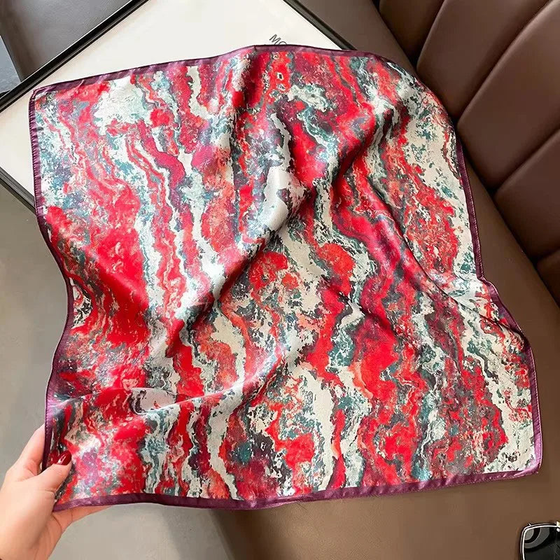 100% Real Silk Square Scarf – Luxury Bandana, Headband & Shawl Wrap