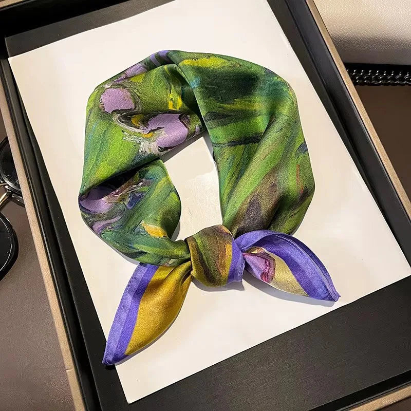 100% Real Silk Square Scarf – Luxury Bandana, Headband & Shawl Wrap