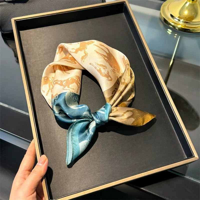 100% Real Silk Square Scarf – Luxury Bandana, Headband & Shawl Wrap