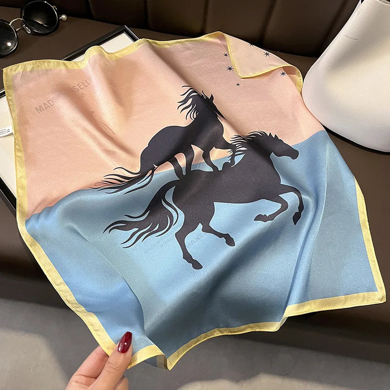 100% Real Silk Square Scarf – Luxury Bandana, Headband & Shawl Wrap