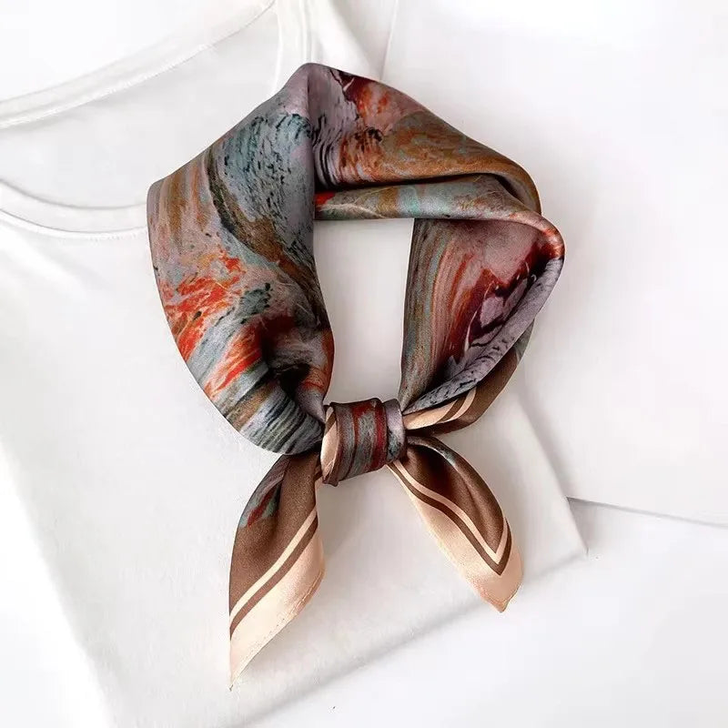 100% Real Silk Square Scarf – Luxury Bandana, Headband & Shawl Wrap