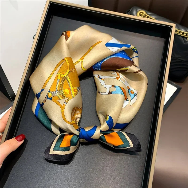 100% Real Silk Square Scarf – Luxury Bandana, Headband & Shawl Wrap