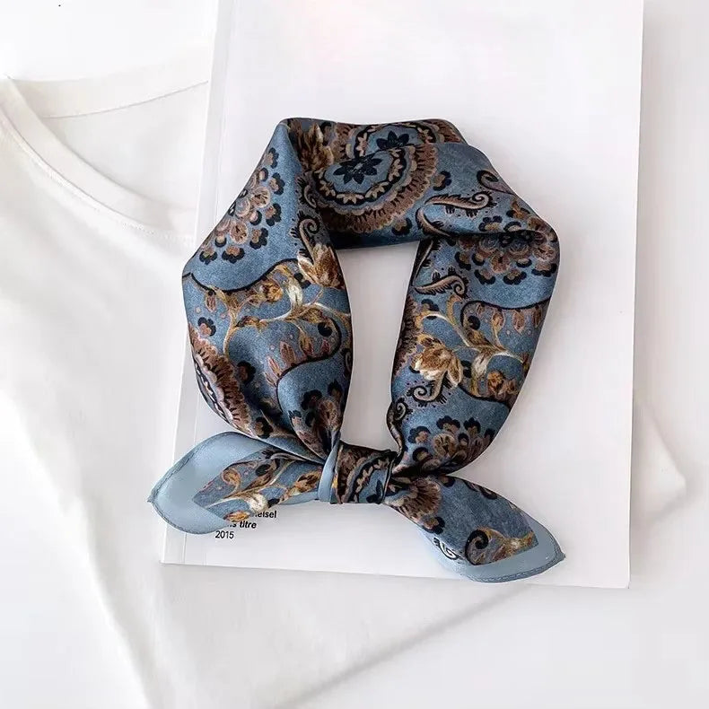 100% Real Silk Square Scarf – Luxury Bandana, Headband & Shawl Wrap