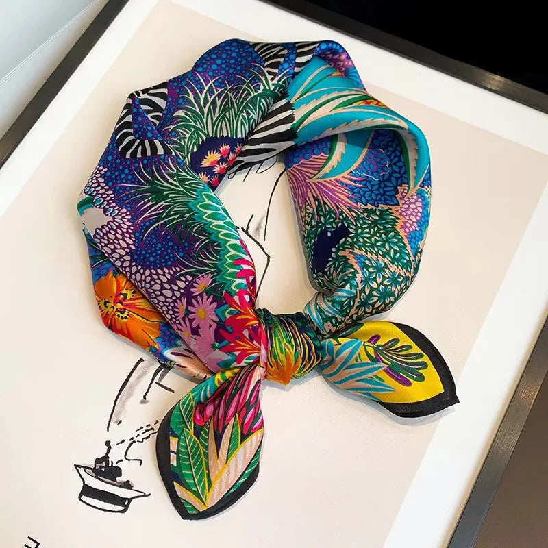 100% Real Silk Square Scarf – Luxury Bandana, Headband & Shawl Wrap