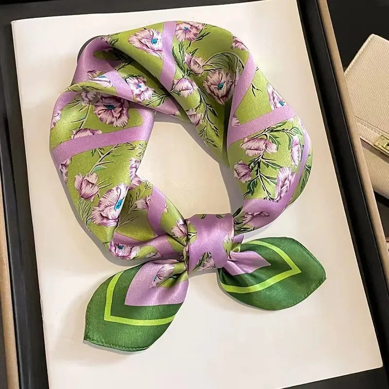 100% Real Silk Square Scarf – Luxury Bandana, Headband & Shawl Wrap