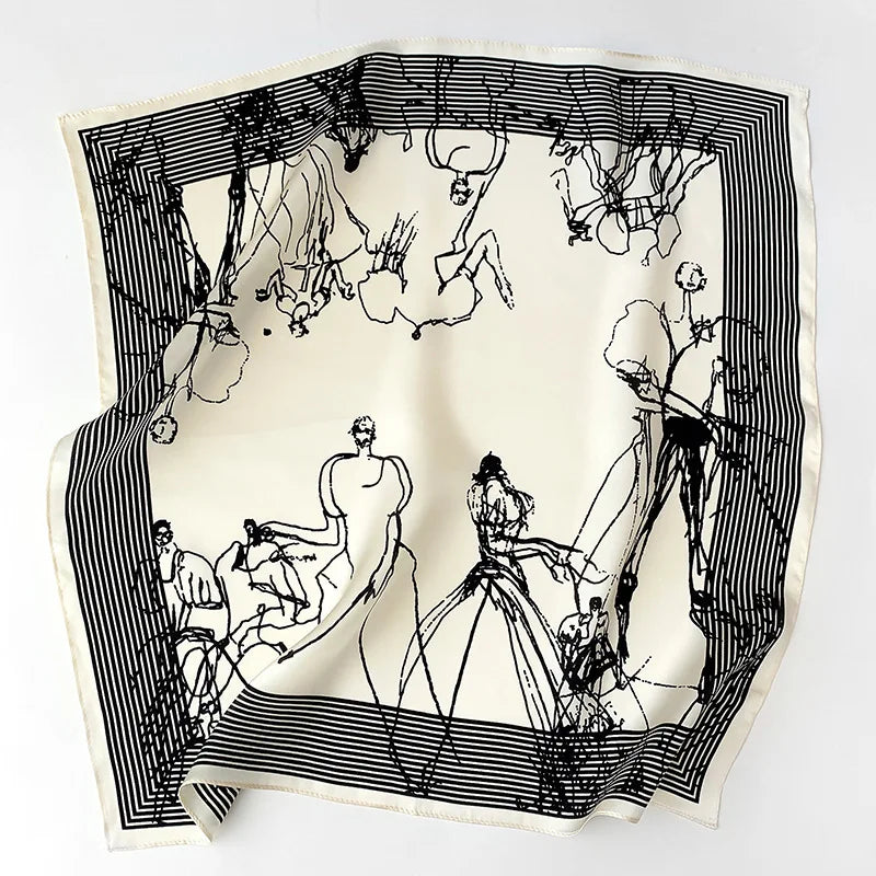 100% Real Silk Square Scarf – Luxury Bandana, Headband & Shawl Wrap