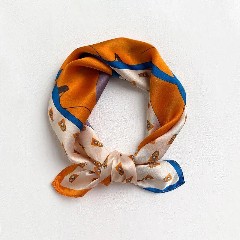 100% Real Silk Square Scarf – Luxury Bandana, Headband & Shawl Wrap