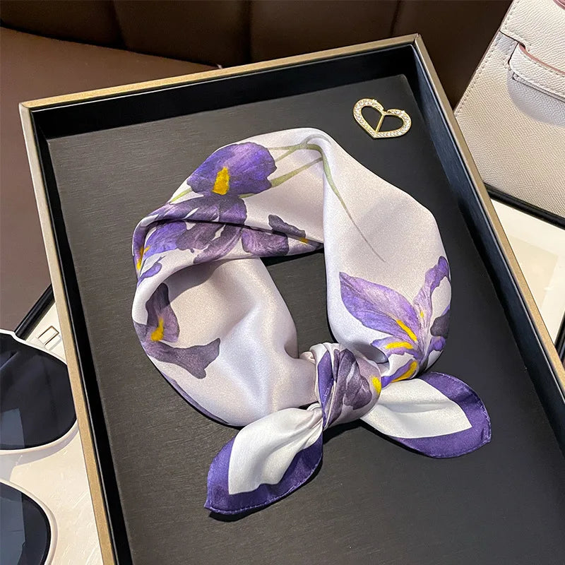 100% Real Silk Square Scarf – Luxury Bandana, Headband & Shawl Wrap