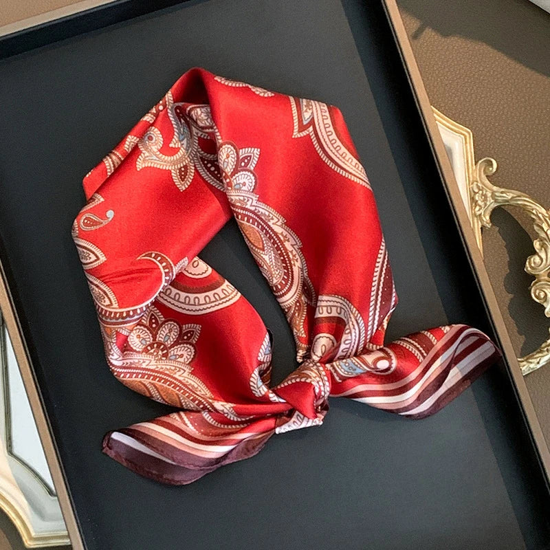100% Real Silk Square Scarf – Luxury Bandana, Headband & Shawl Wrap