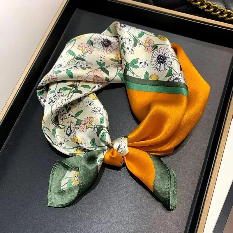 100% Real Silk Square Scarf – Luxury Bandana, Headband & Shawl Wrap