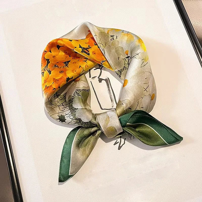 100% Real Silk Square Scarf – Luxury Bandana, Headband & Shawl Wrap