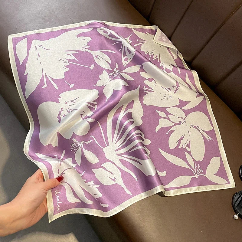 100% Real Silk Square Scarf – Luxury Bandana, Headband & Shawl Wrap