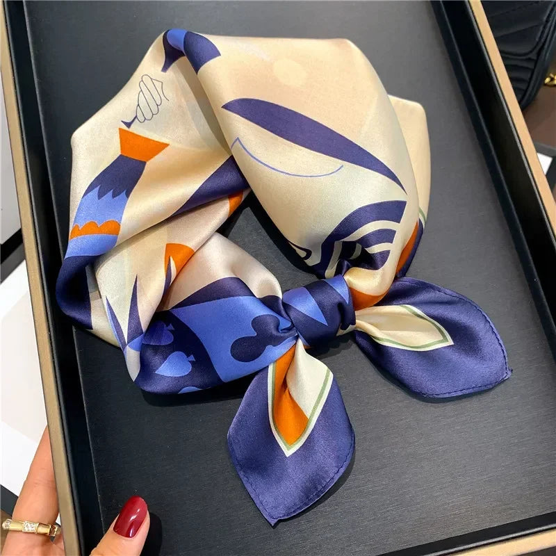 100% Real Silk Square Scarf – Luxury Bandana, Headband & Shawl Wrap