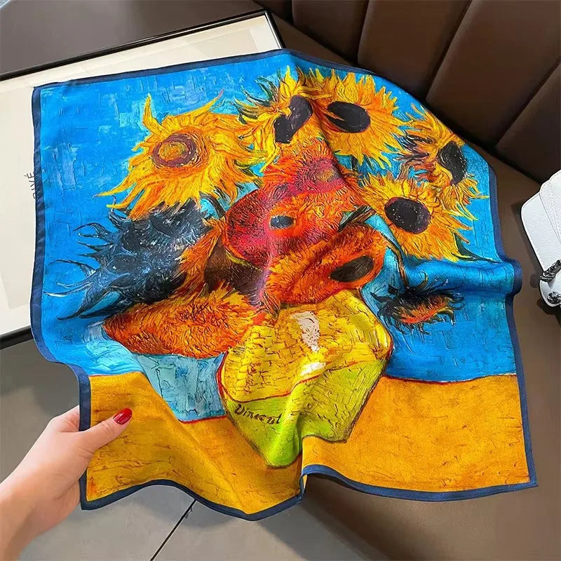 100% Real Silk Square Scarf – Luxury Bandana, Headband & Shawl Wrap