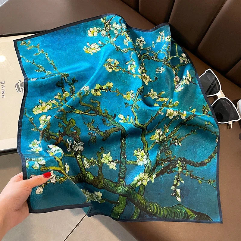 100% Real Silk Square Scarf – Luxury Bandana, Headband & Shawl Wrap