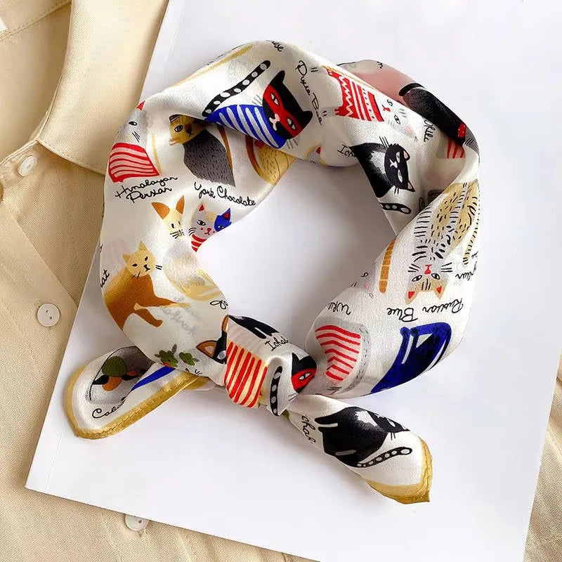 100% Real Silk Square Scarf – Luxury Bandana, Headband & Shawl Wrap