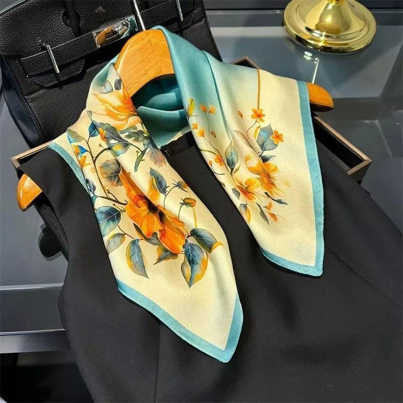 100% Real Silk Square Scarf – Luxury Bandana, Headband & Shawl Wrap