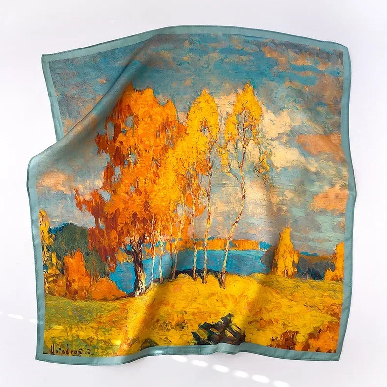100% Real Silk Square Scarf – Luxury Bandana, Headband & Shawl Wrap