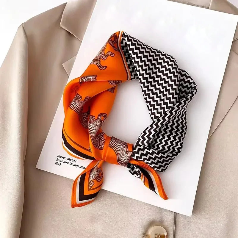 100% Real Silk Square Scarf – Luxury Bandana, Headband & Shawl Wrap