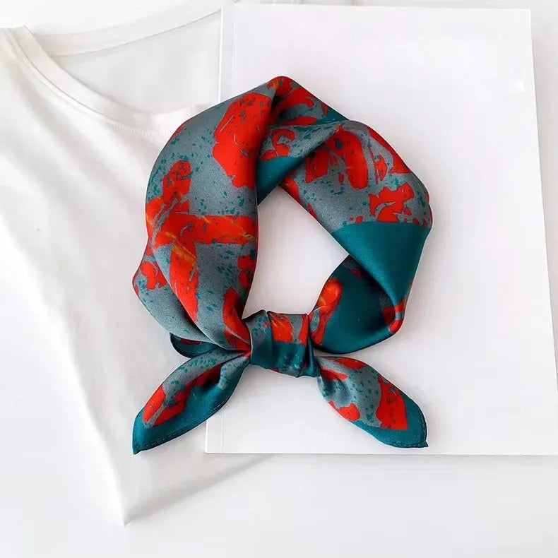 100% Real Silk Square Scarf – Luxury Bandana, Headband & Shawl Wrap