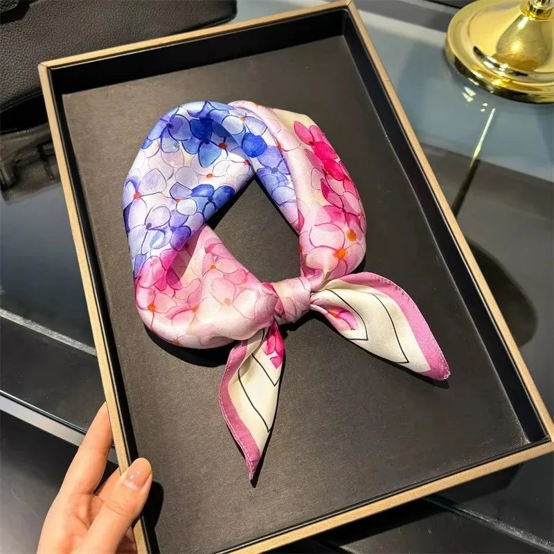 100% Real Silk Square Scarf – Luxury Bandana, Headband & Shawl Wrap
