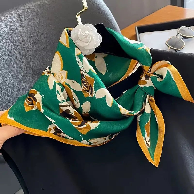 100% Real Silk Square Scarf – Luxury Bandana, Headband & Shawl Wrap
