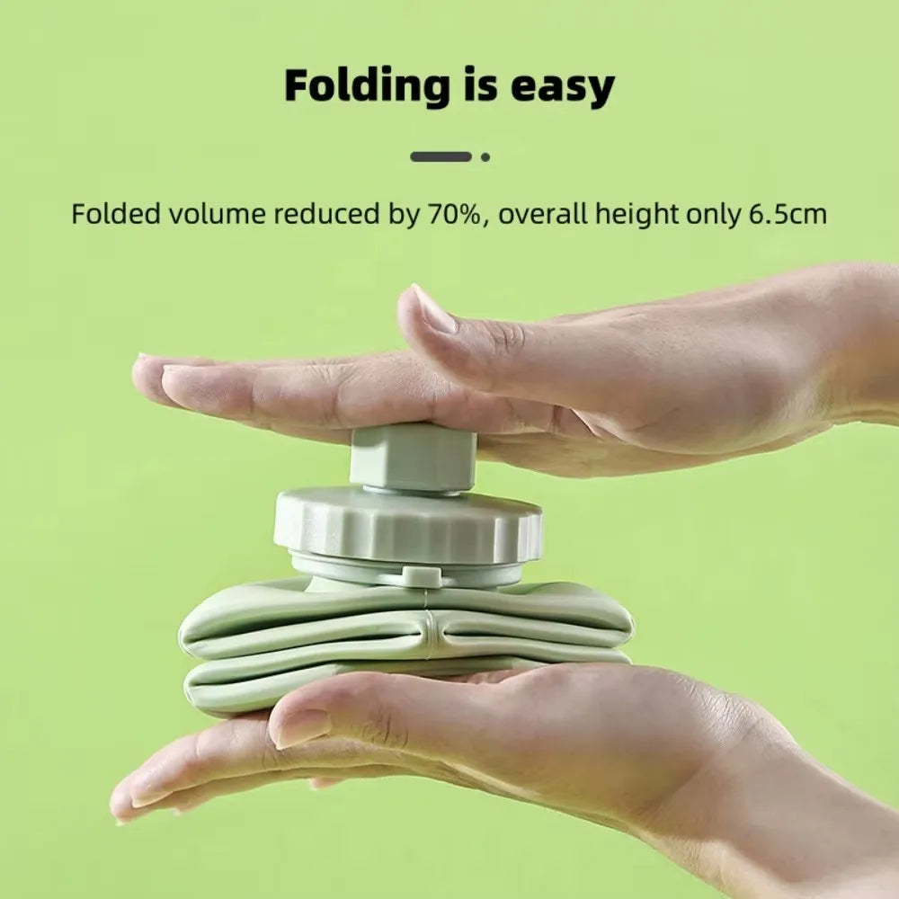 Foldable Silicone Water Bottle – removable lid for easy cleaning, food-grade silicone, no odour, high and low temperature resistant
