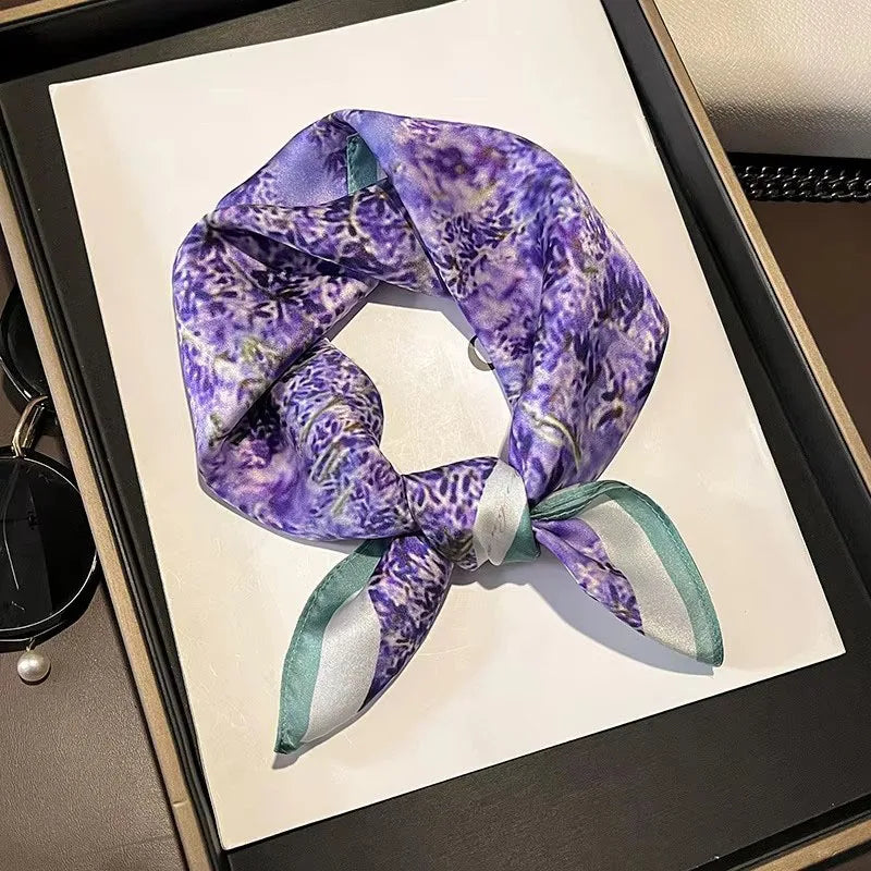 100% Real Silk Square Scarf – Luxury Bandana, Headband & Shawl Wrap