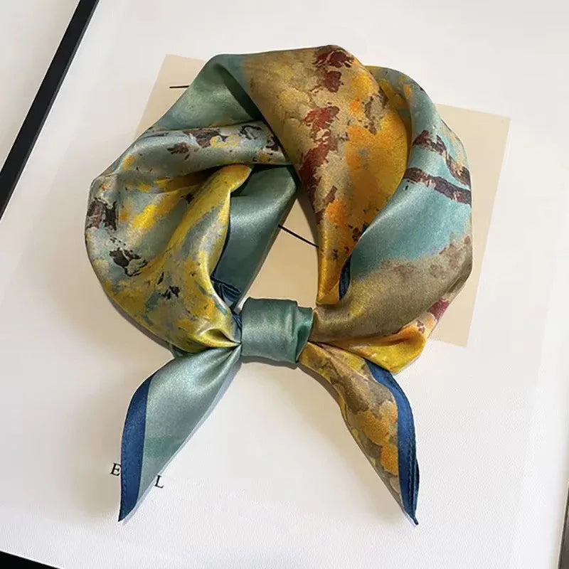 100% Real Silk Square Scarf – Luxury Bandana, Headband & Shawl Wrap